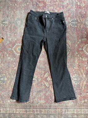 MADEWELL Women's mid-Rise kick out Black Jeans size 29